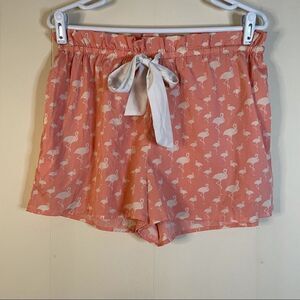 Adam Levine Flamingo Print Drawstring Shorts